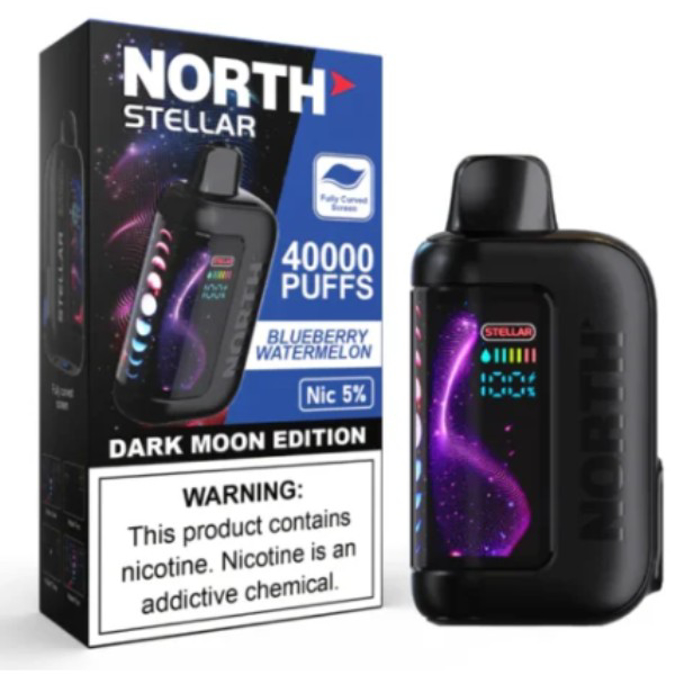Picture of NORTH STELLAR DARK MOON EDITION DISPOSABLE 40K PUFF 5CT/BOX - BLUEBERRY WATERMELON