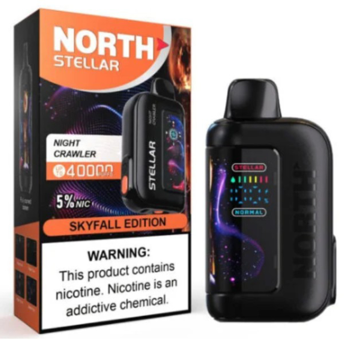 Picture of NORTH STELLAR SKYFALL EDITION DISPOSABLE 40K PUFF 5CT/BOX - NIGHT CRAWLER