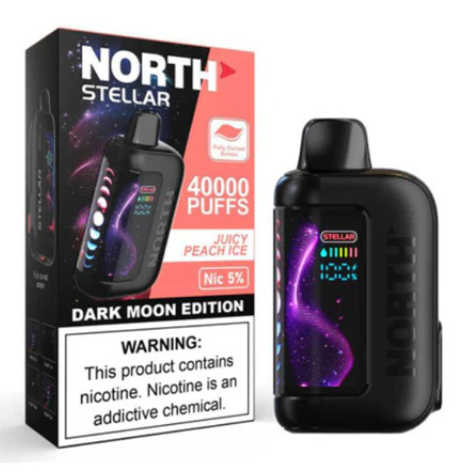 Picture of NORTH STELLAR DARK MOON EDITION DISPOSABLE 40K PUFF 5CT/BOX - JUICY PEACH ICE