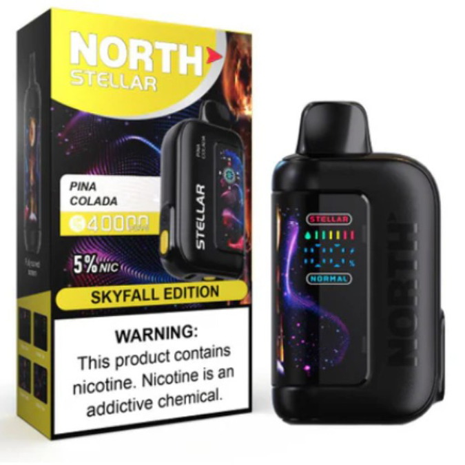 Picture of NORTH STELLAR SKYFALL EDITION DISPOSABLE 40K PUFF 5CT/BOX - PINA COLADA