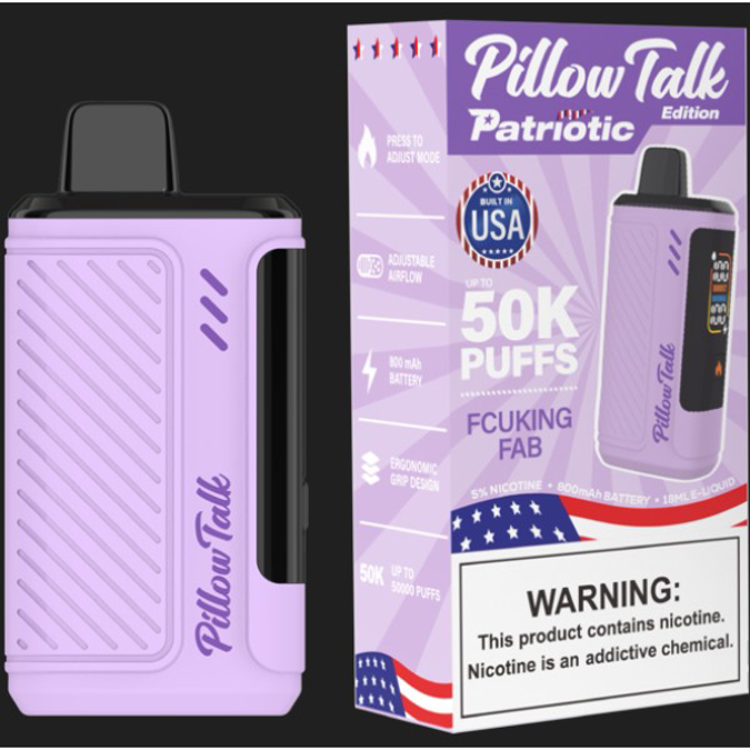 Picture of PILLOW TALK X PATRIOTIC EDITION DISPOSABLE 50K PUFF 5CT - FCUKING FAB