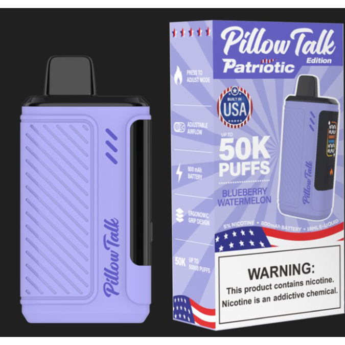 Picture of PILLOW TALK X PATRIOTIC EDITION DISPOSABLE 50K PUFF 5CT - BLUEBERRY WATERMELON