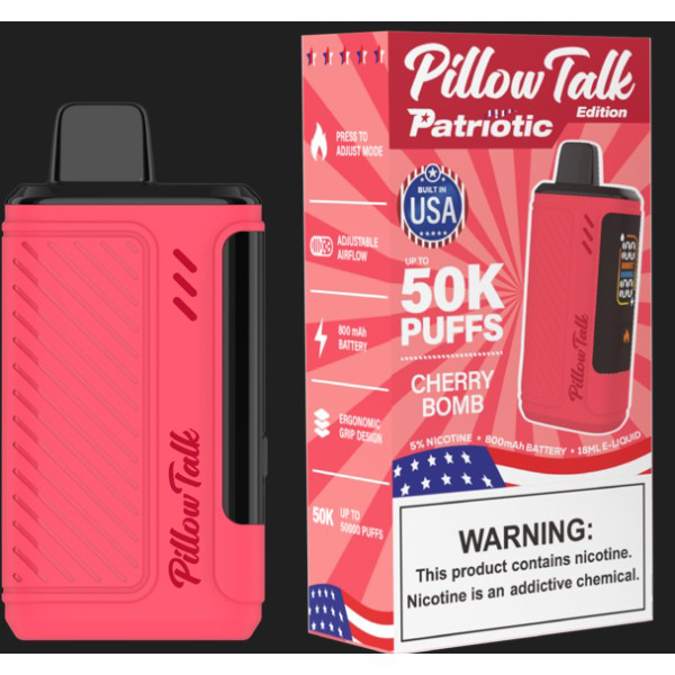 Picture of PILLOW TALK X PATRIOTIC EDITION DISPOSABLE 50K PUFF 5CT - CHERRY BOMB