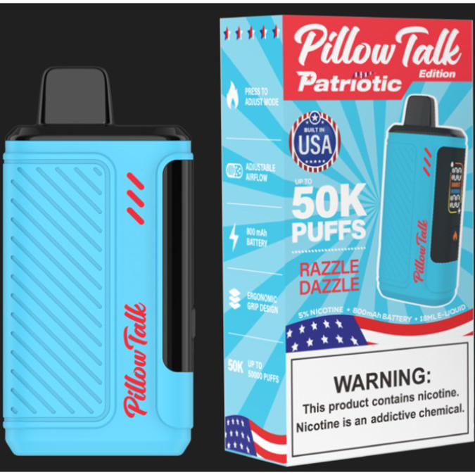 Picture of PILLOW TALK X PATRIOTIC EDITION DISPOSABLE 50K PUFF 5CT - RAZZLE DAZZLE