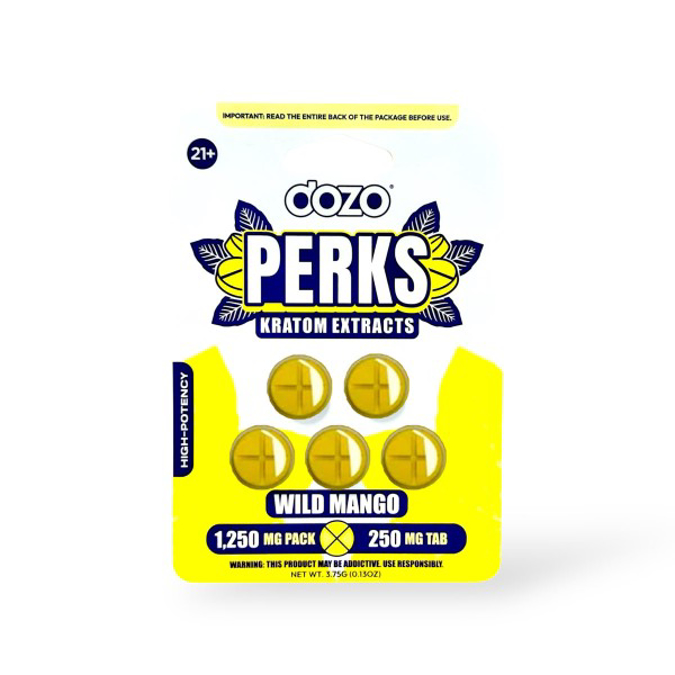 Picture of DOZO PERK KRATOM TAN 250MG 5CT - WILD MANGO