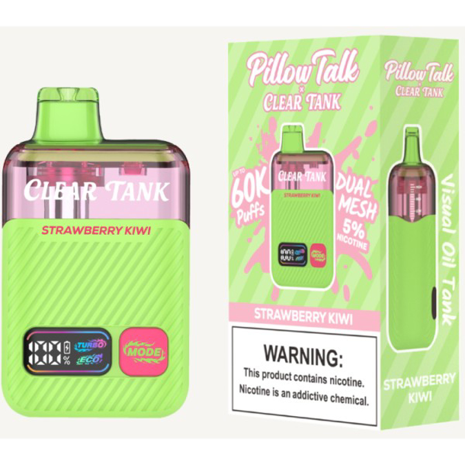 Picture of PILLOW TALK X CLEAR TANK DISPOSABLE 60K PUFF 5CT - STRAWBERRY KIWI