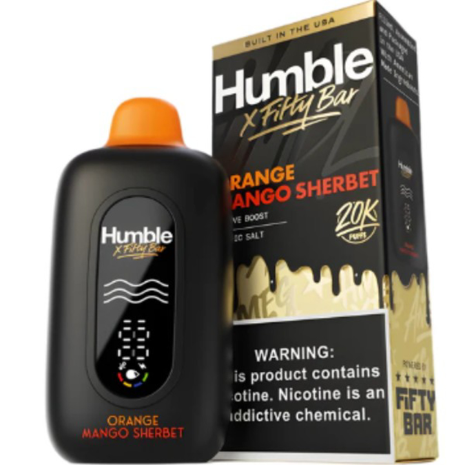 Picture of HUMBLE X FIFTY BAR DISPOSABLE 20K PUFF 5CT/BOX - ORANGE MANGO SHERBET