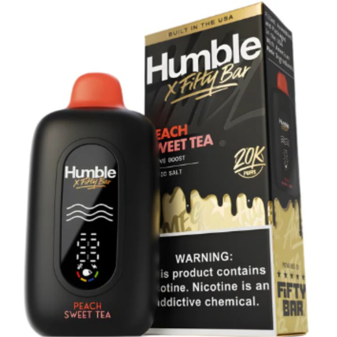 Picture of HUMBLE X FIFTY BAR DISPOSABLE 20K PUFF 5CT/BOX - PEACH SWEET TEA