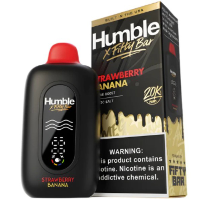 Picture of HUMBLE X FIFTY BAR DISPOSABLE 20K PUFF 5CT/BOX - STRAWBERRY BANANA