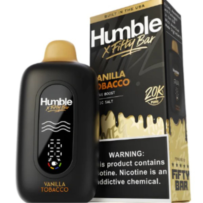 Picture of HUMBLE X FIFTY BAR DISPOSABLE 20K PUFF 5CT/BOX - VANILLA TOBACCO