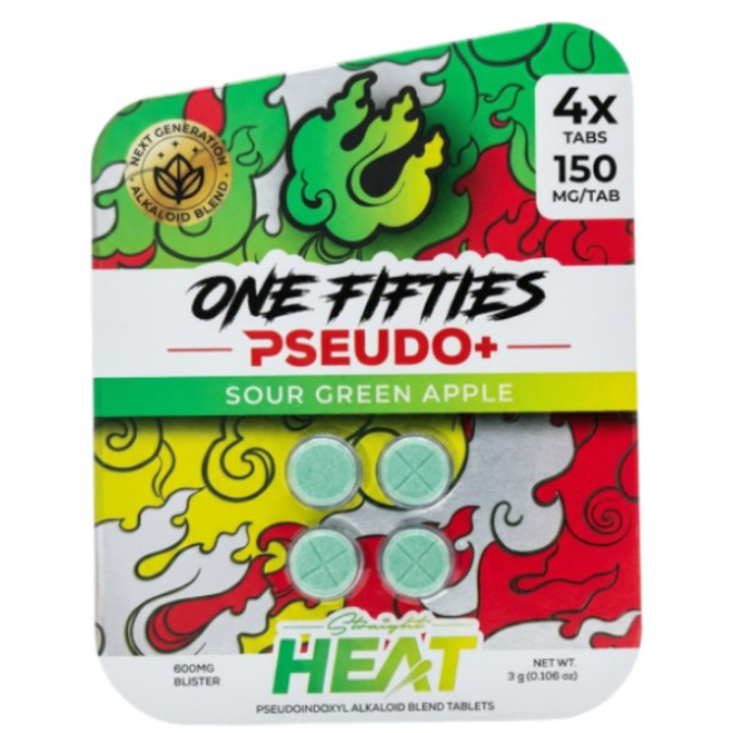 Picture of HYDROX - HEAT ONE FIFTIES PSEUDO+ TAB150MG 4CT - SOUR GREEN APPLE