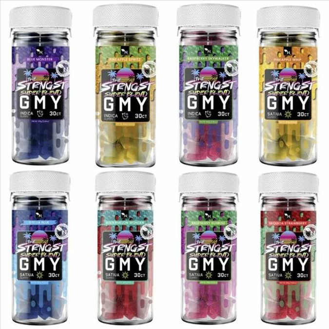 Picture of GMY GUMMIES THE STRONGEST SUPER BLEND 30CT JAR - CHERRY TREE