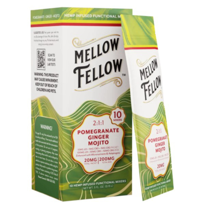 Picture of MELLOW FELLOW MIXERS 20MG10CT/BOX - POMEGRANATE GINGER MOJITO