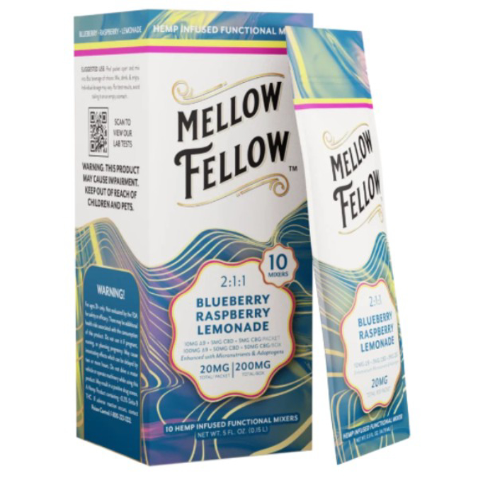 Picture of MELLOW FELLOW MIXERS 20MG10CT/BOX - BLUEBERRY RASPBERRY LEMONADE
