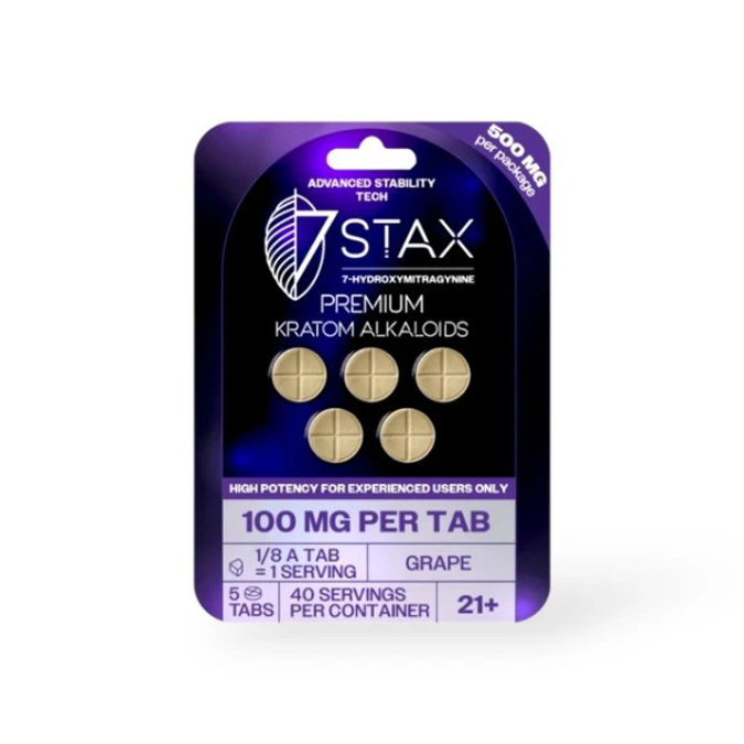 Picture of HYDROX - 7STAX TAB 100MG 5CT - GRAPE