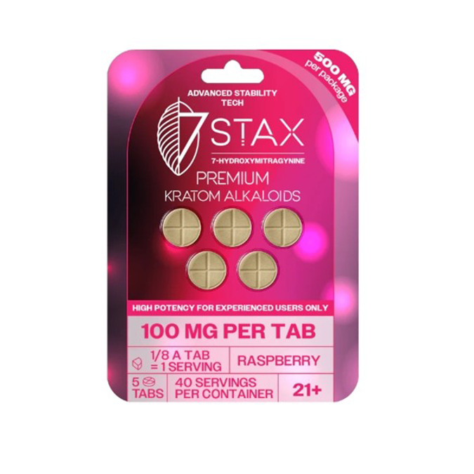 Picture of HYDROX - 7STAX TAB 100MG 5CT - RASPBERRY