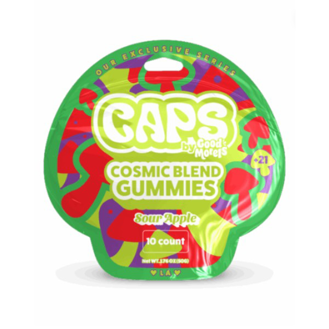 Picture of CAPS MUSHROOM GUMMIES 50GM 10CT - SOUR APPLE
