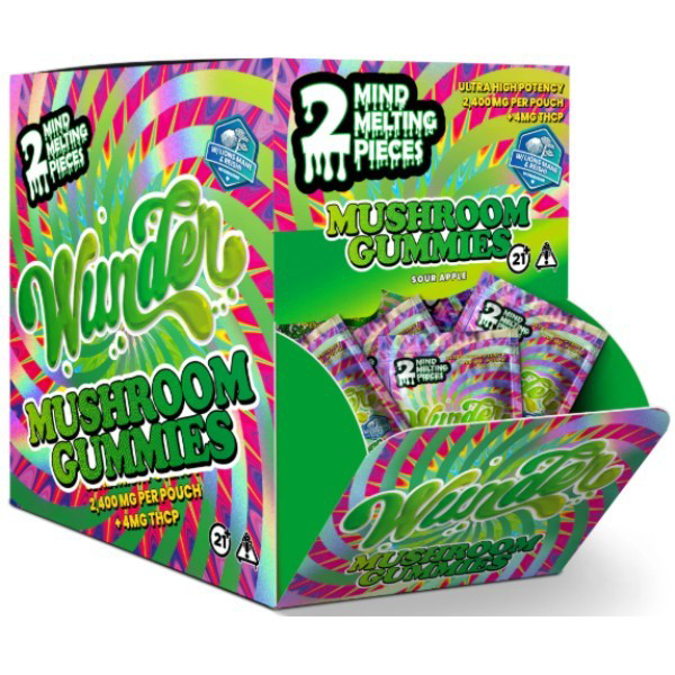 Picture of WUNDER MUSHROOM GUMMIES1200MG 2PK/CT 30CT/BOX - SOUR APPLE