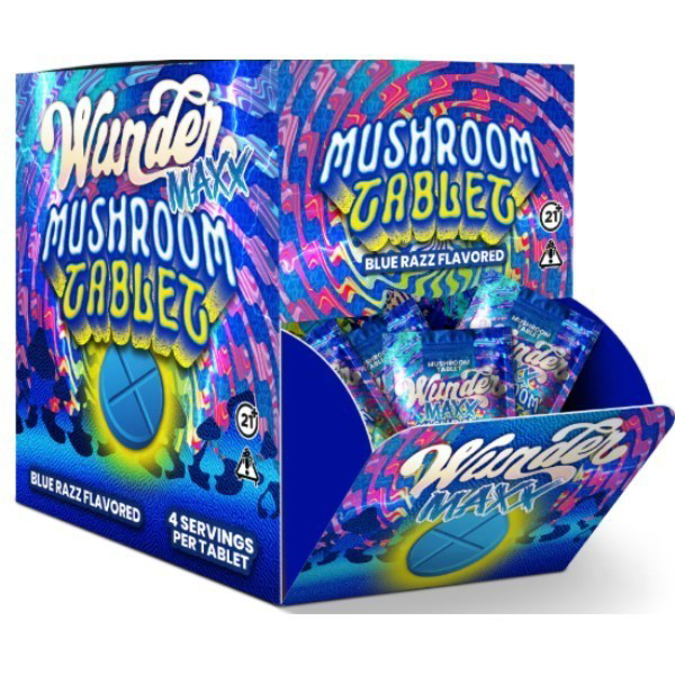 Picture of WUNDER MAXX MUSHROOM TAB 1400MG 30CT/BOX - BLUE RAZZ