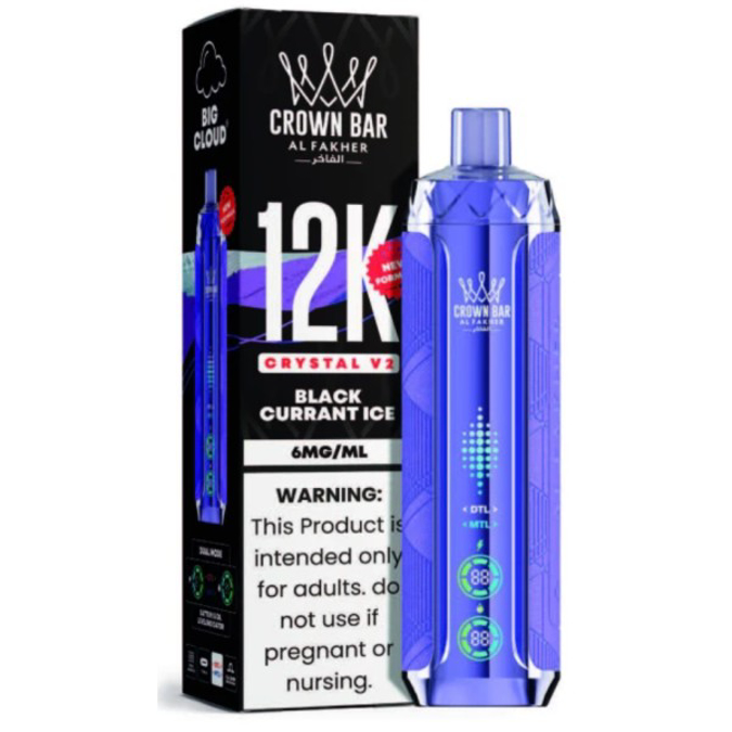 Picture of CROWN BAR DISPOSABLE 12K PUFFS 5CT - BLACK CURRANT ICE