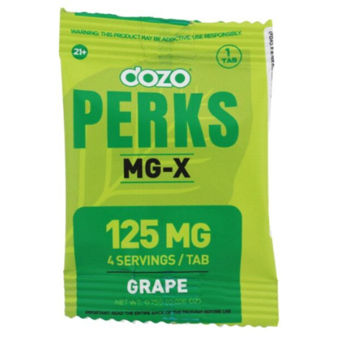 Picture of DOZO PERKS MG-X TAB 125MG 25CT/BOX - GRAPE