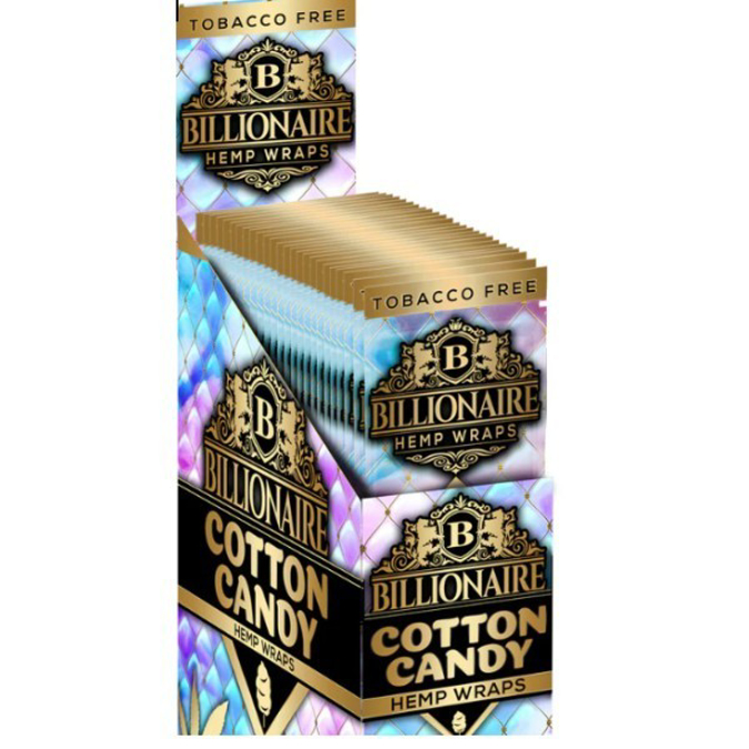 Picture of BILLIONAIRE HEMP WRAPS 25CT - COTTON CANDY