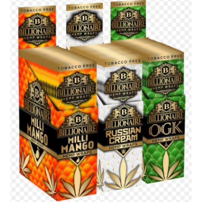 Picture of BILLIONAIRE HEMP WRAPS 25CT - ROSE PETAL