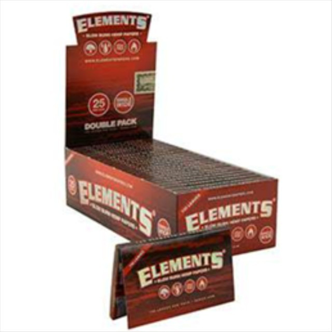 Picture of ELEMENTS RED HEMP SINGLE WIDE PAPER 100PK 25CT/BOX