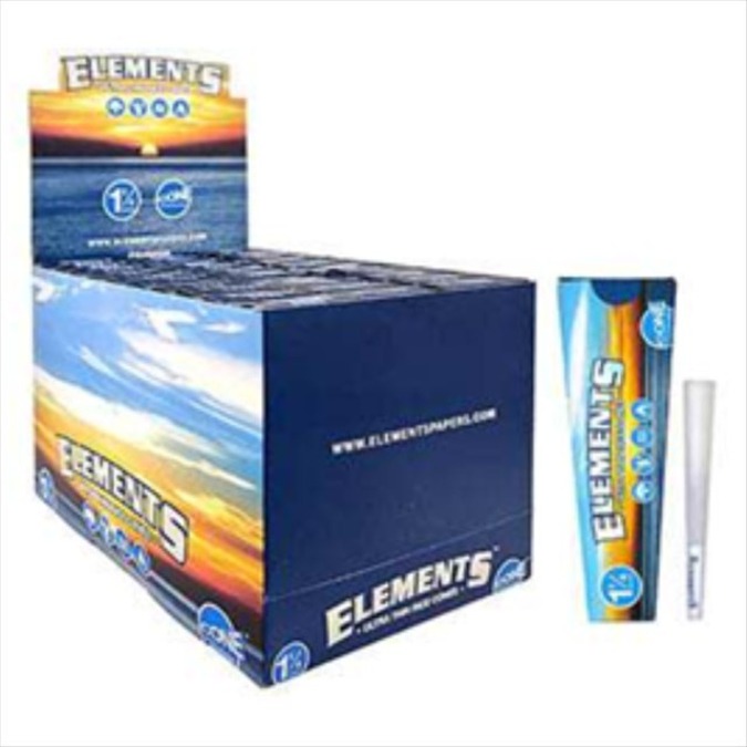 Picture of ELEMENTS RICE 1 1/4" PRE ROLLED CONES 6PK 30CT/BX