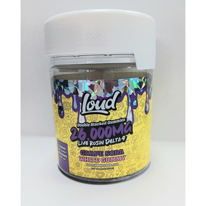 Picture of LOUD DOUBLE STACKED GUMMIES 1.3GM 20CT - GRAPE SODA WHITE GUMMY