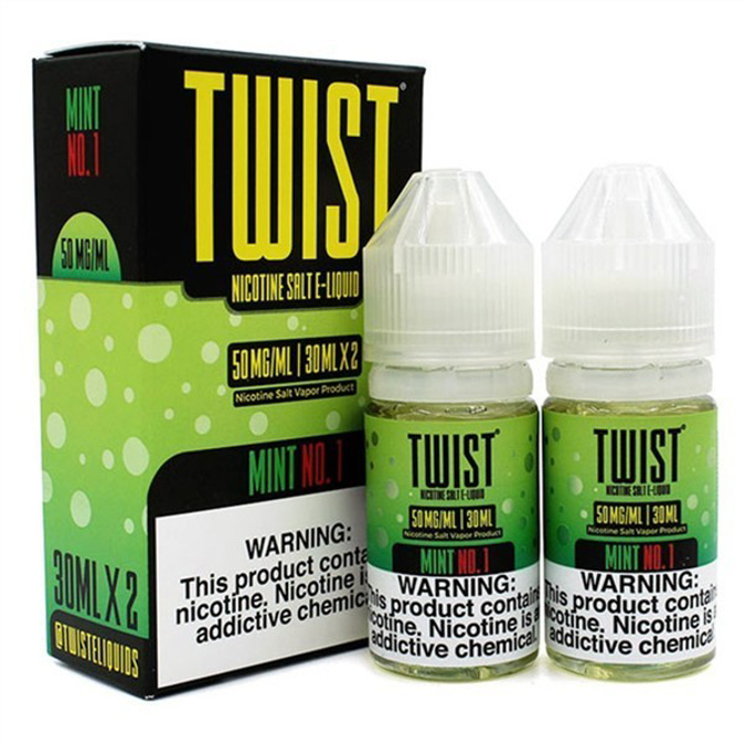 Picture of TWIST E-LIQUID 50MG 2X30ML- MINT NO1