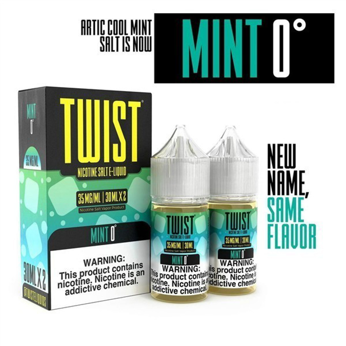 Picture of TWIST E-LIQUID 50MG 2X30ML- MINT 0