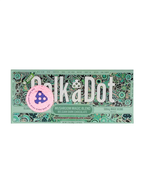 Picture of POLKADOT MAGIC MUSHROOM CHOCOLATE 120GM 1CT - PEPPERMINT CHOCOLATE CRISP