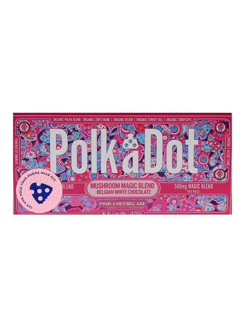 Picture of POLKADOT MAGIC MUSHROOM CHOCOLATE 120GM 1CT - PINK CHEESE CAKE