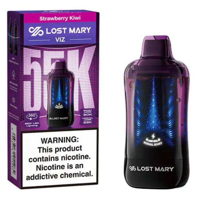 Picture of LOST MARY VIZ DISPOSABLE 55K PUFF 5CT/BOX - STRAWBERRY KIWI