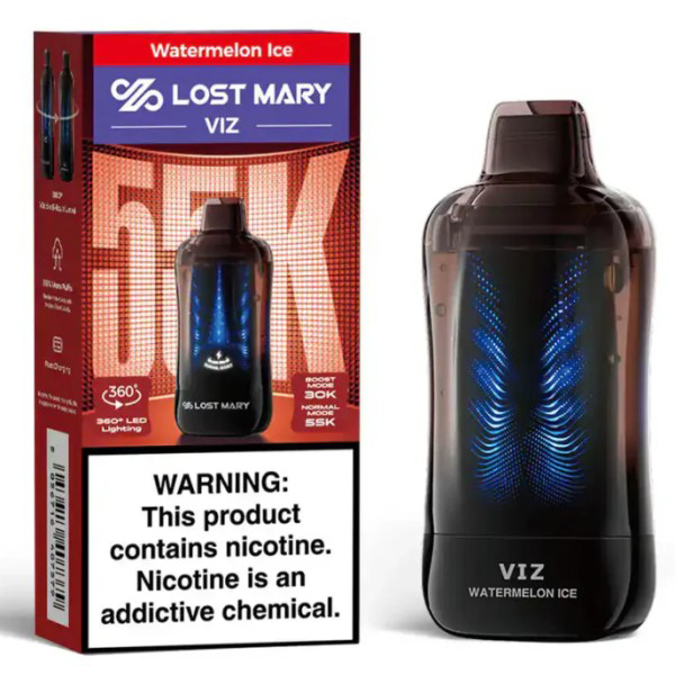 Picture of LOST MARY VIZ DISPOSABLE 55K PUFF 5CT/BOX - WATERMELON ICE