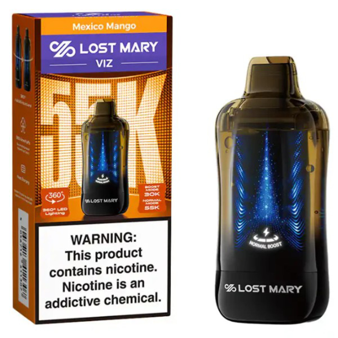 Picture of LOST MARY VIZ DISPOSABLE 55K PUFF 5CT/BOX - MEXICO MANGO