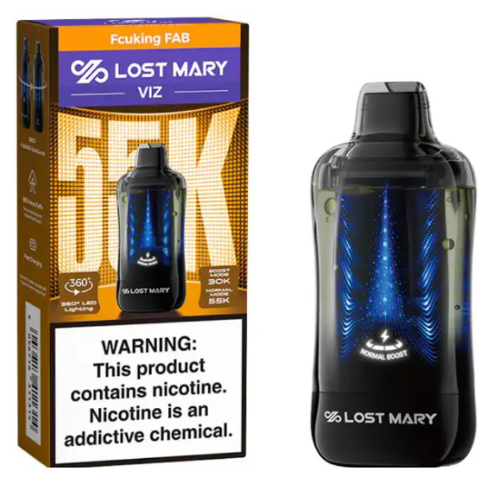 Picture of LOST MARY VIZ DISPOSABLE 55K PUFF 5CT/BOX - FCUKING FAB