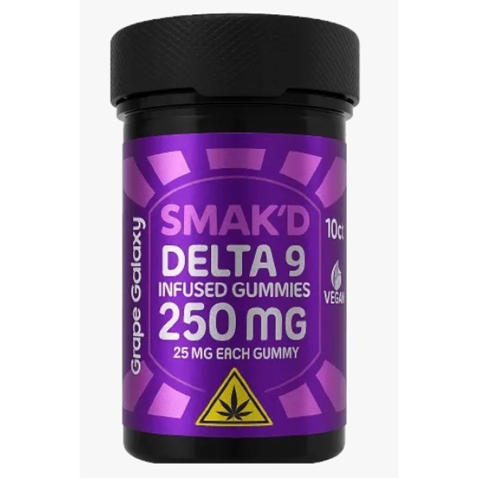 Picture of SMAKD GUMMIES 250MG 10CT/JAR - GRAPE GALAXY