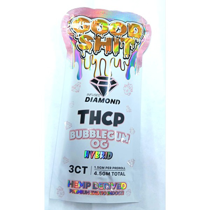Picture of GOOD SHIT THC-P PREROLLS 1.5GM 3CT - BUBBLEGUM OG