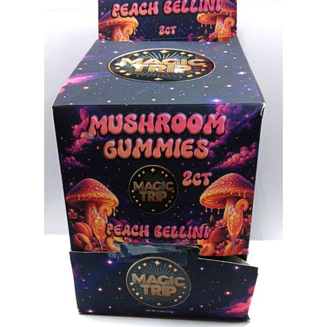 Picture of MAGIC TRIP MUSHROOM GUMMIES 2CT/PK 30PK/BOX - PEACH BELLINI