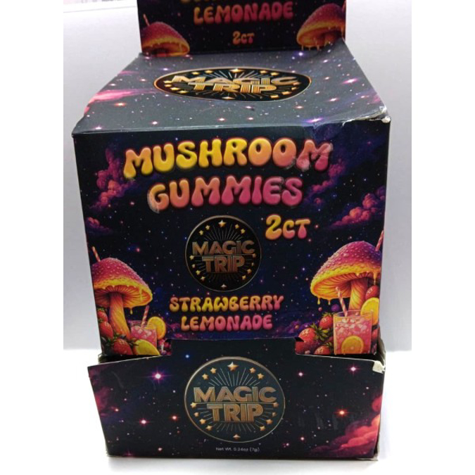 Picture of MAGIC TRIP MUSHROOM GUMMIES 2CT/PK 30PK/BOX - STRAWBERRY LEMONADE