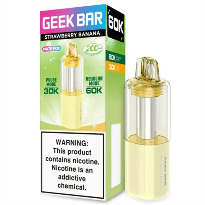Picture of GEEKBAR MATE POD 60K PUFF 5CT/BOX - STRAWBERRY BANANA