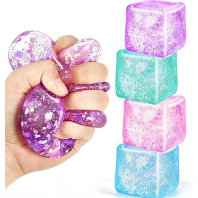 Picture of SQUISHY TOY 12CT/BOX - KRAZY CUBE GLITTER