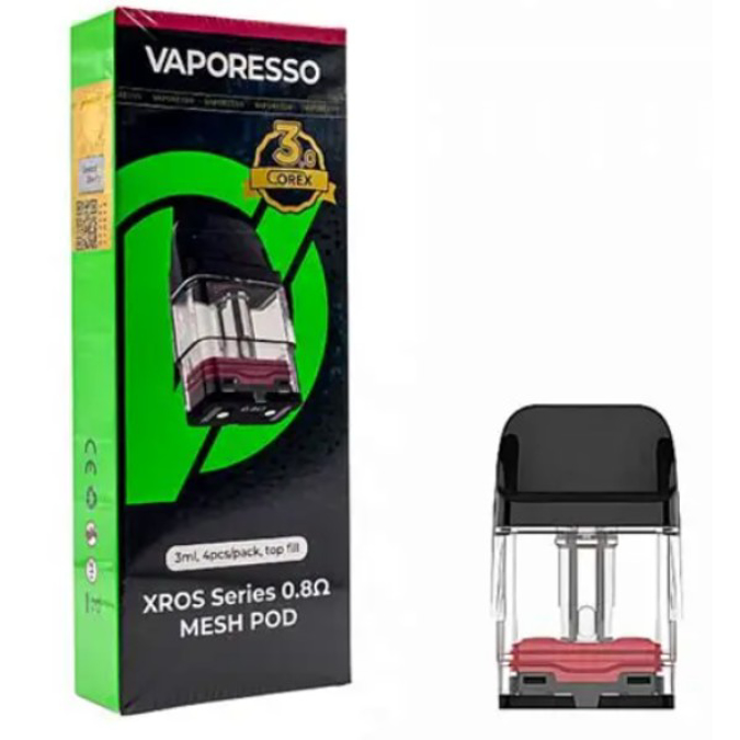 Picture of VAPORESSO XROS SERIES 0 8 ohm 3ML 4CT