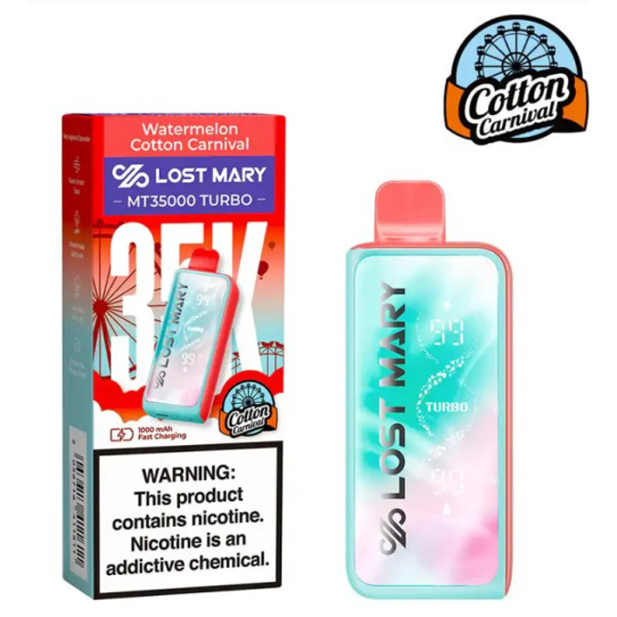 Picture of LOSTMARY TURBO DISPOSABLE MT35000 5CT - WATERMELON COTTON CARNIVAL