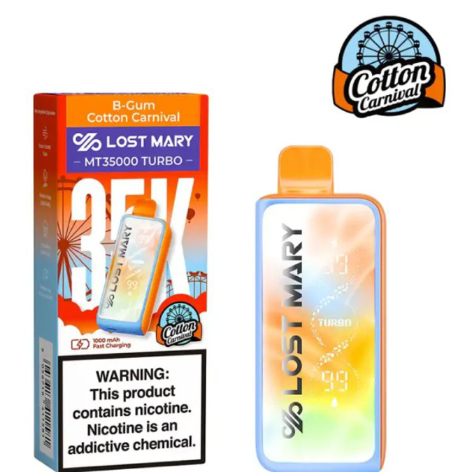 Picture of LOSTMARY TURBO DISPOSABLE MT35000 5CT - B GUM COTTON CARNIVAL