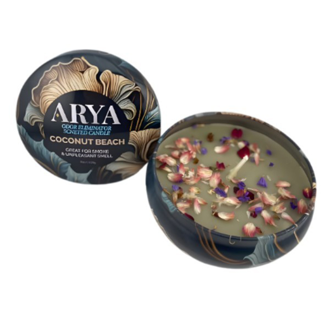 Picture of ARYA ODOR ELIMINATOR CANDLE 1CT - COCONUT BEACH