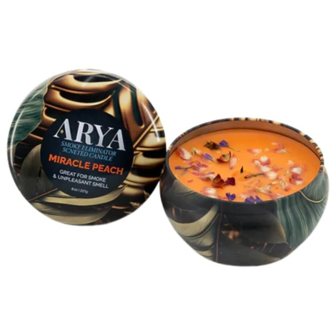 Picture of ARYA ODOR ELIMINATOR CANDLE 1CT - MIRACLE PEACH