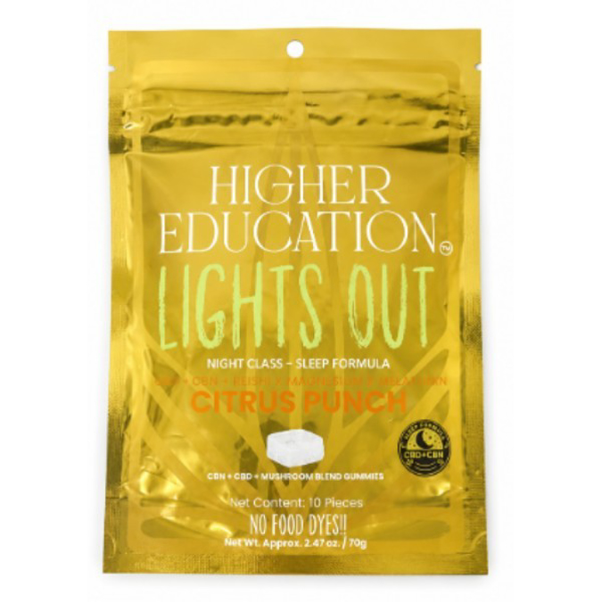 Picture of HIGHER EDUCATION LIGHTS OUT GUMMIES 10CT - CITRUS PUNCH